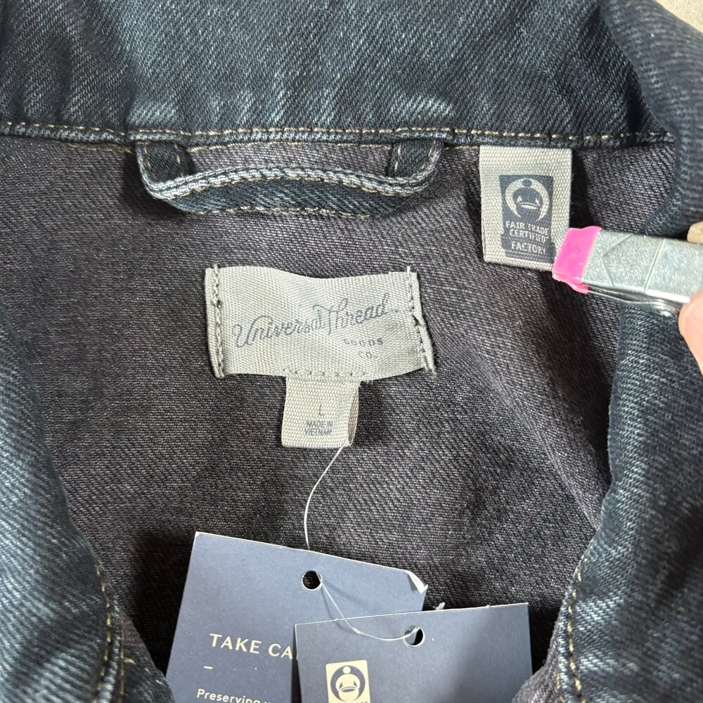 Universal Thread Denim Jacket Womens Large Dark W… - image 2